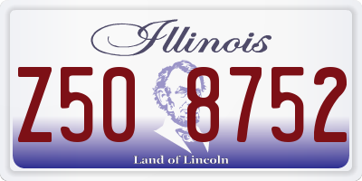 IL license plate Z508752