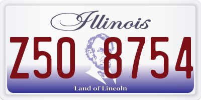 IL license plate Z508754