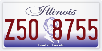 IL license plate Z508755
