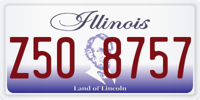 IL license plate Z508757