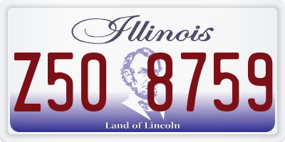 IL license plate Z508759