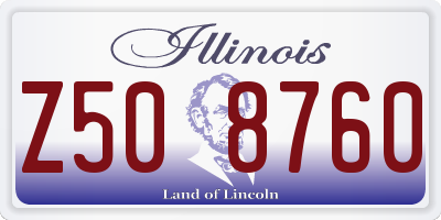 IL license plate Z508760