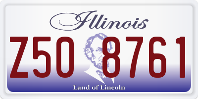IL license plate Z508761