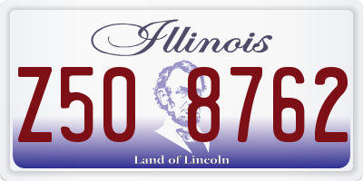 IL license plate Z508762