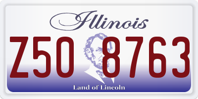IL license plate Z508763