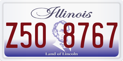 IL license plate Z508767