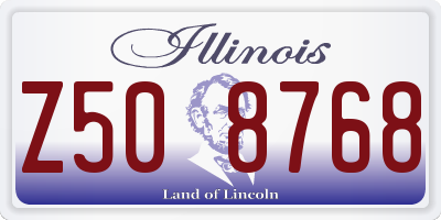 IL license plate Z508768