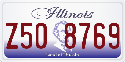 IL license plate Z508769