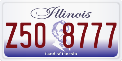 IL license plate Z508777