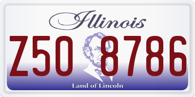 IL license plate Z508786
