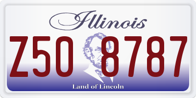 IL license plate Z508787