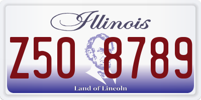 IL license plate Z508789