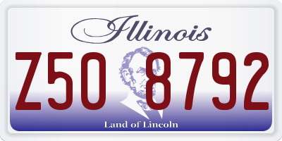 IL license plate Z508792