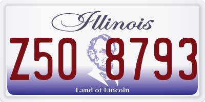 IL license plate Z508793