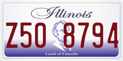 IL license plate Z508794