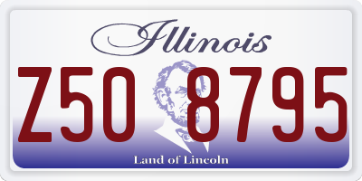 IL license plate Z508795