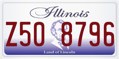 IL license plate Z508796