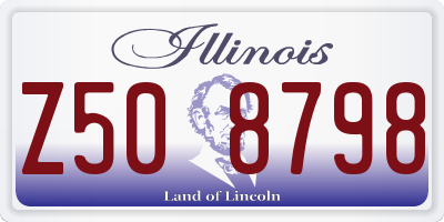 IL license plate Z508798