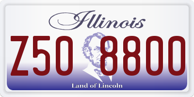 IL license plate Z508800