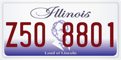 IL license plate Z508801