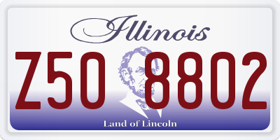IL license plate Z508802