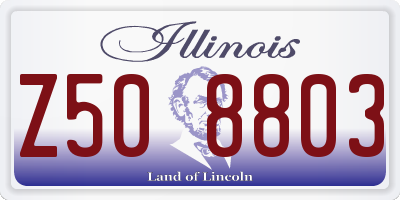 IL license plate Z508803