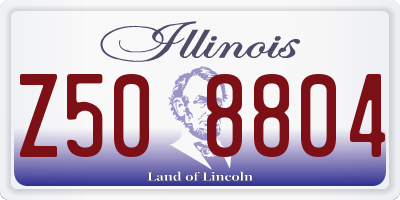 IL license plate Z508804