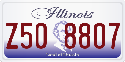 IL license plate Z508807