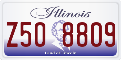 IL license plate Z508809