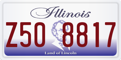 IL license plate Z508817