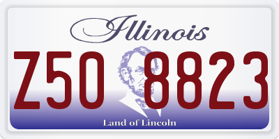 IL license plate Z508823