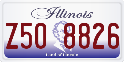 IL license plate Z508826