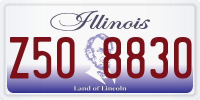 IL license plate Z508830