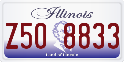 IL license plate Z508833