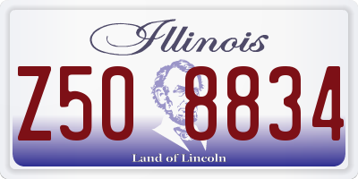IL license plate Z508834