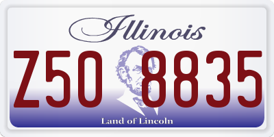 IL license plate Z508835