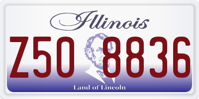 IL license plate Z508836