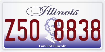 IL license plate Z508838
