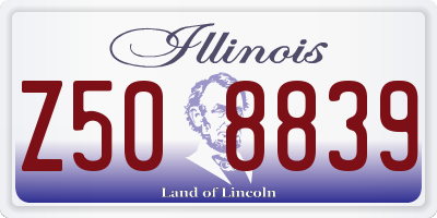 IL license plate Z508839