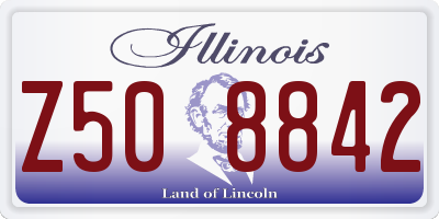 IL license plate Z508842