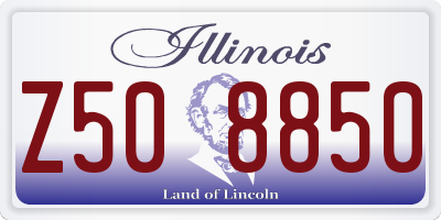 IL license plate Z508850