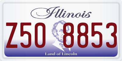 IL license plate Z508853