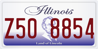 IL license plate Z508854