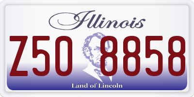 IL license plate Z508858