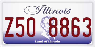 IL license plate Z508863