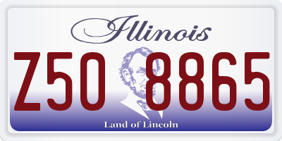 IL license plate Z508865