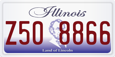 IL license plate Z508866