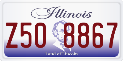 IL license plate Z508867