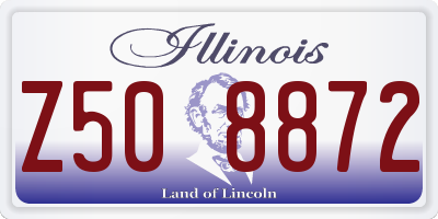 IL license plate Z508872