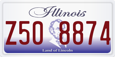 IL license plate Z508874